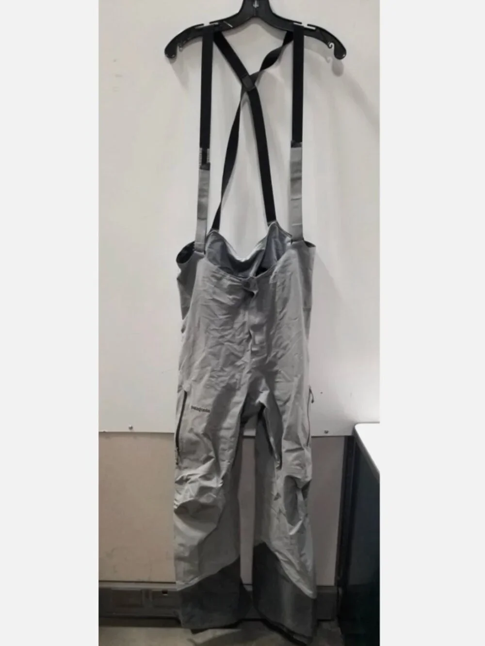 Patagonia Super Alpine Snow Bib Pants Men M Gore Tex Gray Waterproof Side-Zip